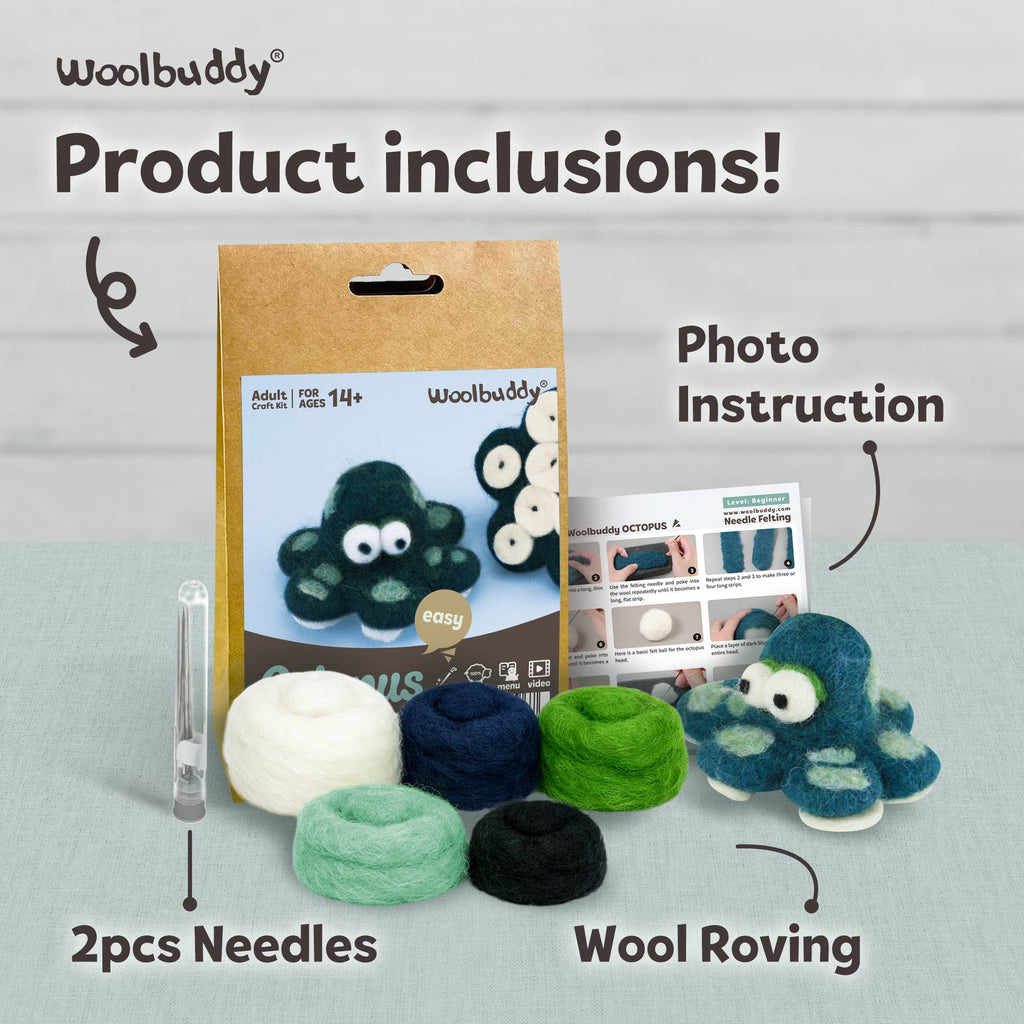 DIY Needle Felting Kit - Octopus