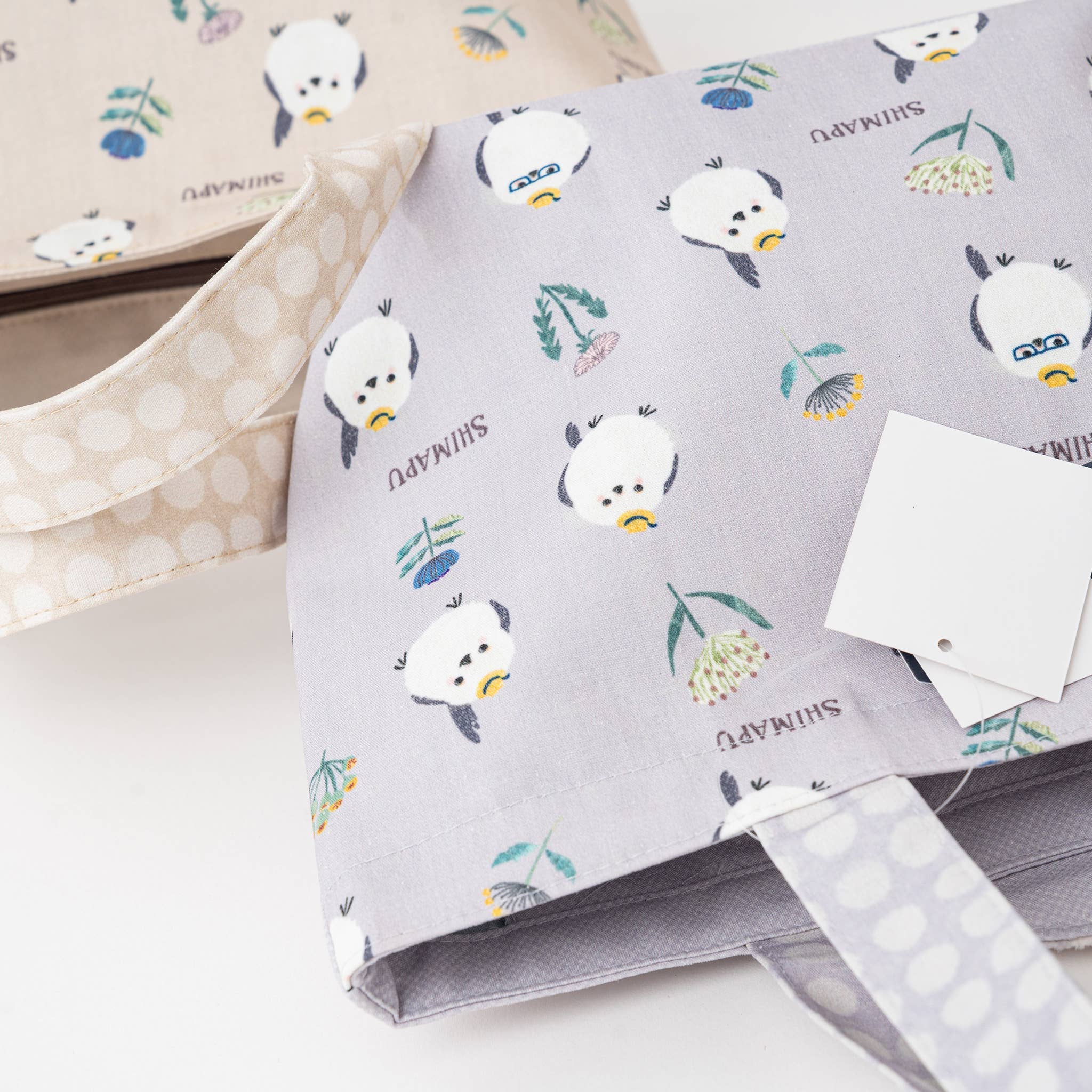 Kusuguru Shimapu Bird Embroidered Canvas Tote