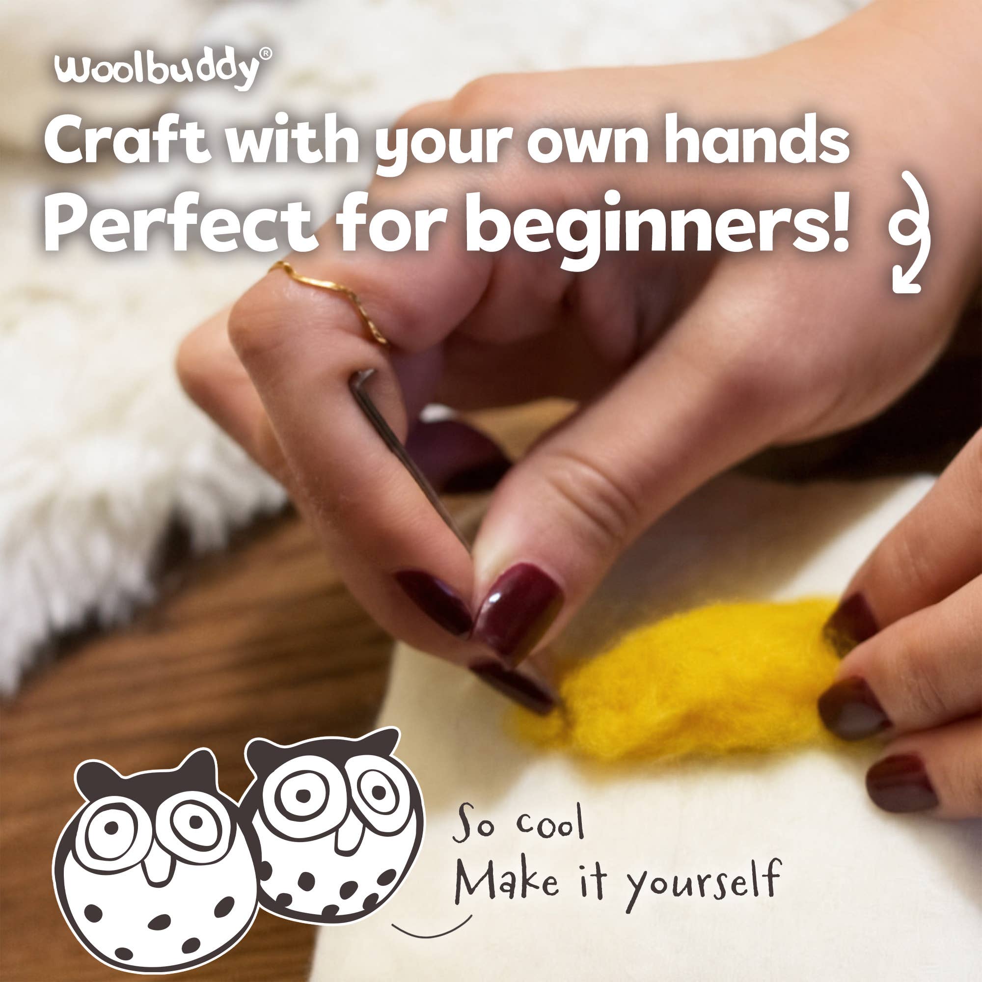 Needle Felting Kit - DIY Owl Craft Kit for Beginners