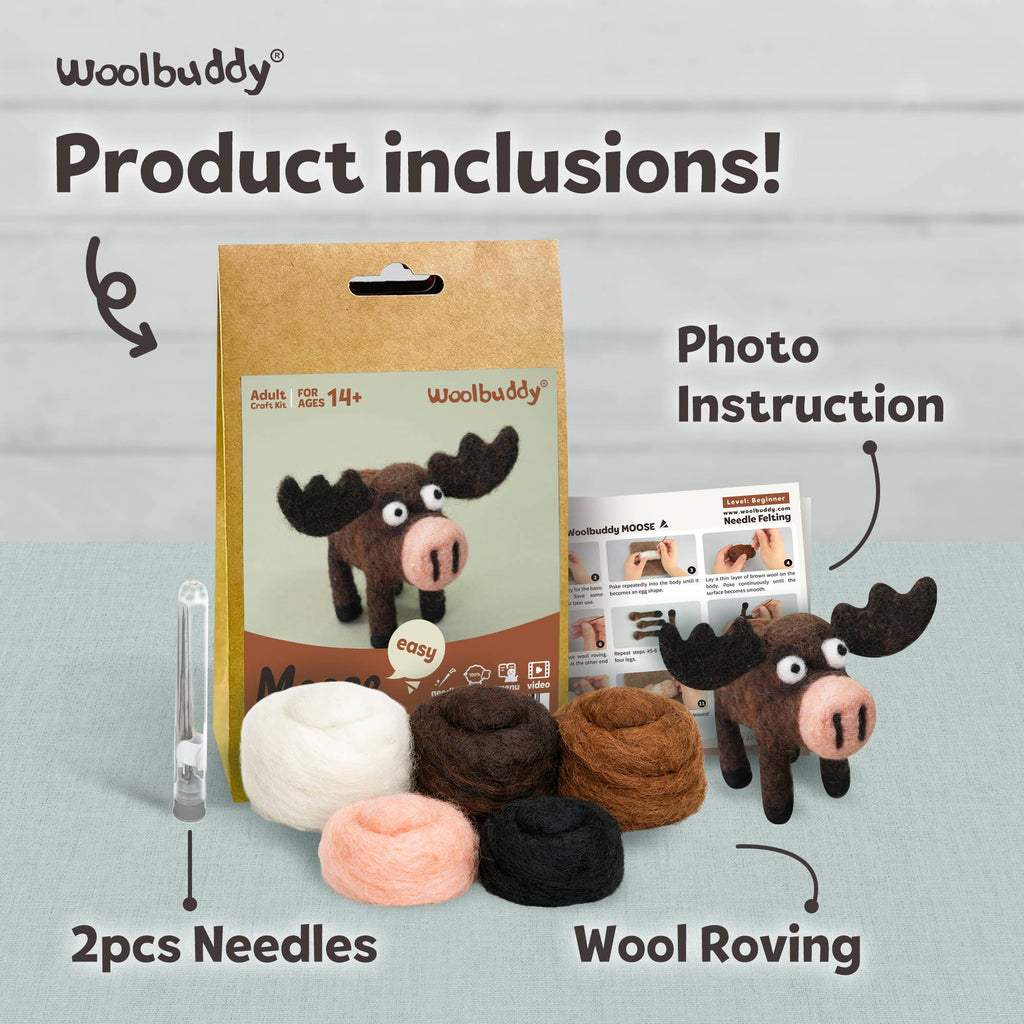 DIY Needle Felting Kit - Moose