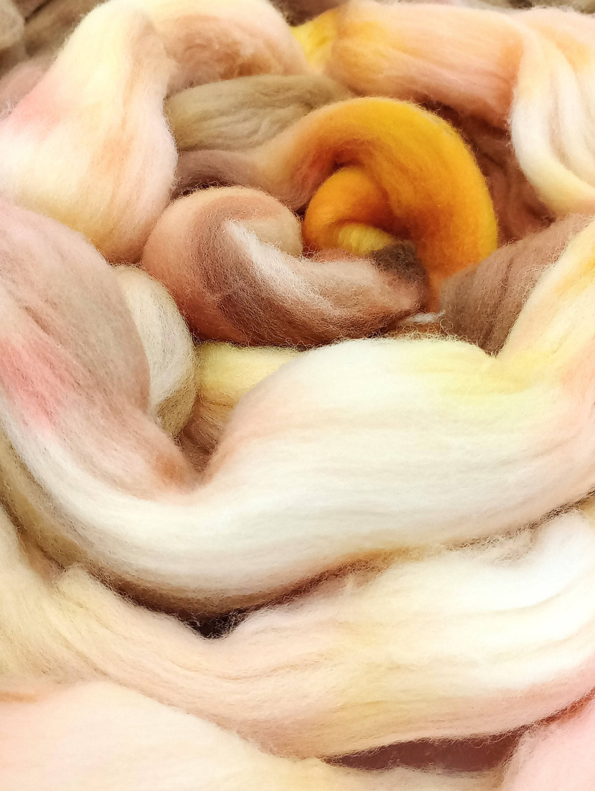 HM Lloyd Merino Hand Dyed Roving - 100 g. braids - Little Brown