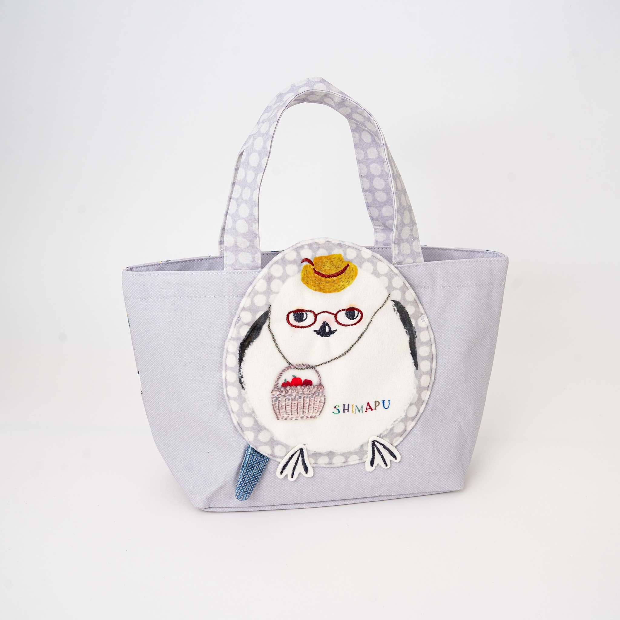 Kusuguru Shimapu Bird Embroidered Canvas Tote