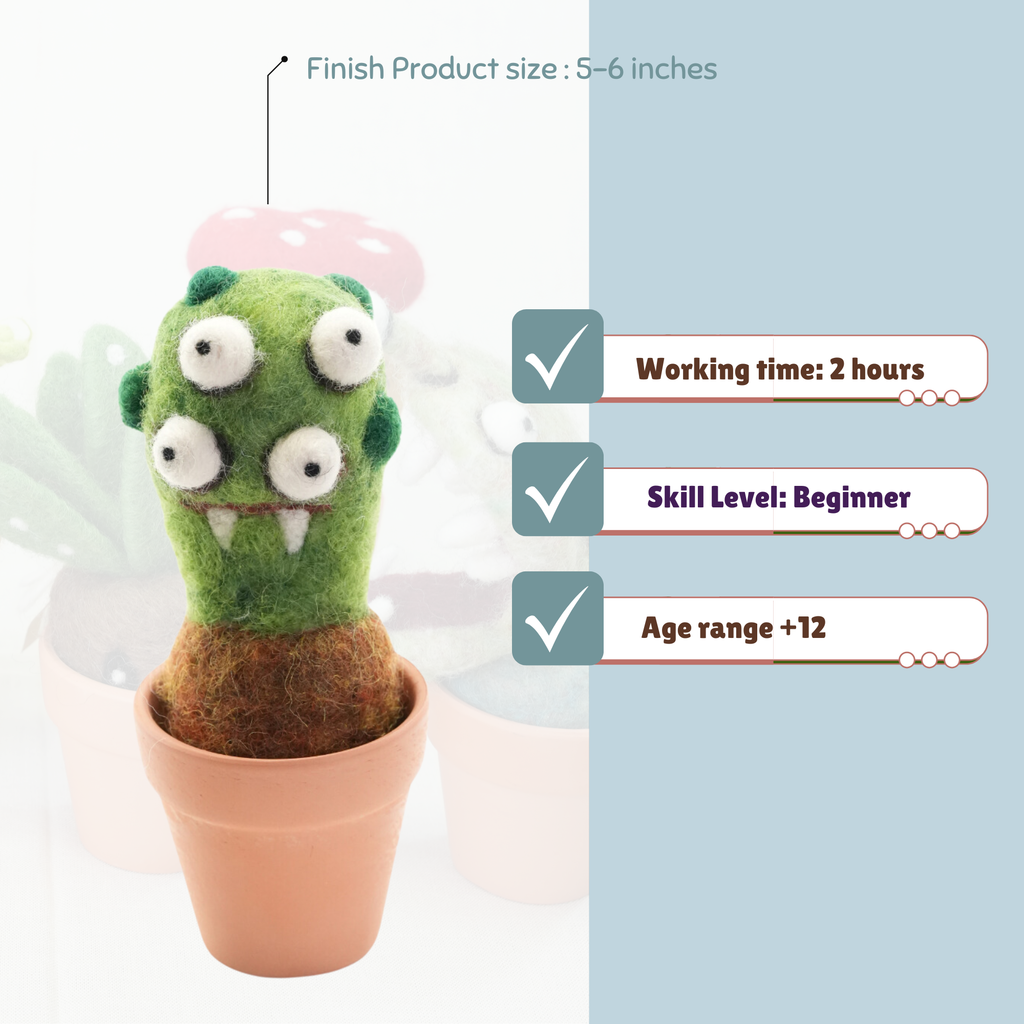 DIY Needle Felting Monster Kit – Eye Plant