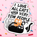 I Love All Cats Vinyl Sticker
