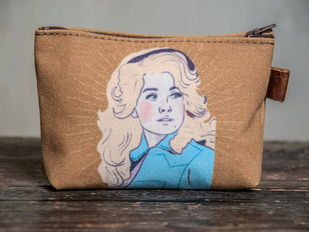 Dolly Hand Printed Canvas Zipper Pouch