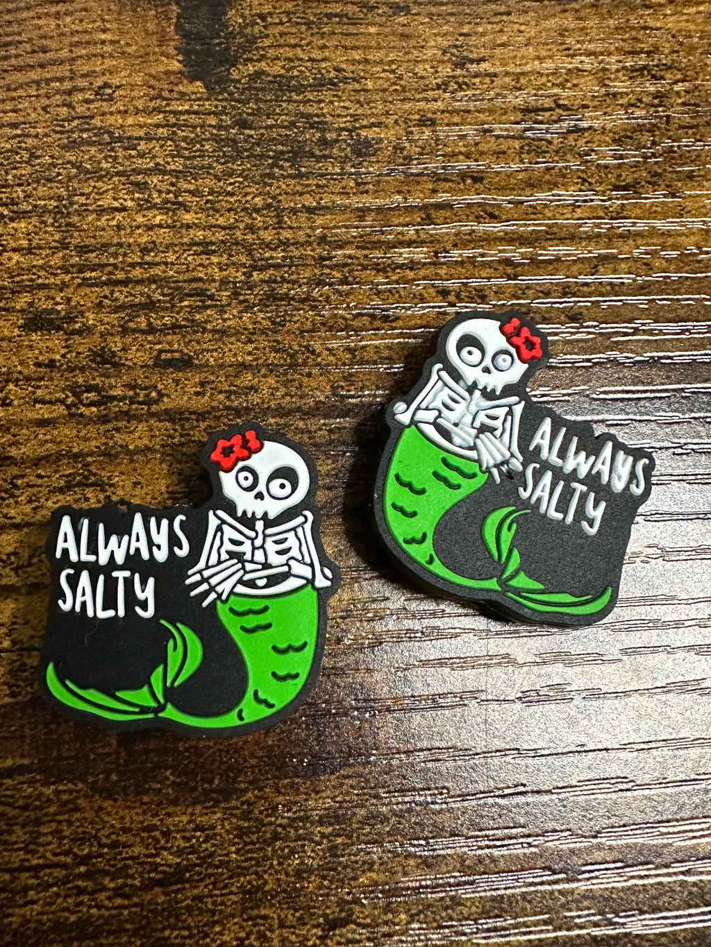 Always salty Skeleton mermaid stitch stoppers