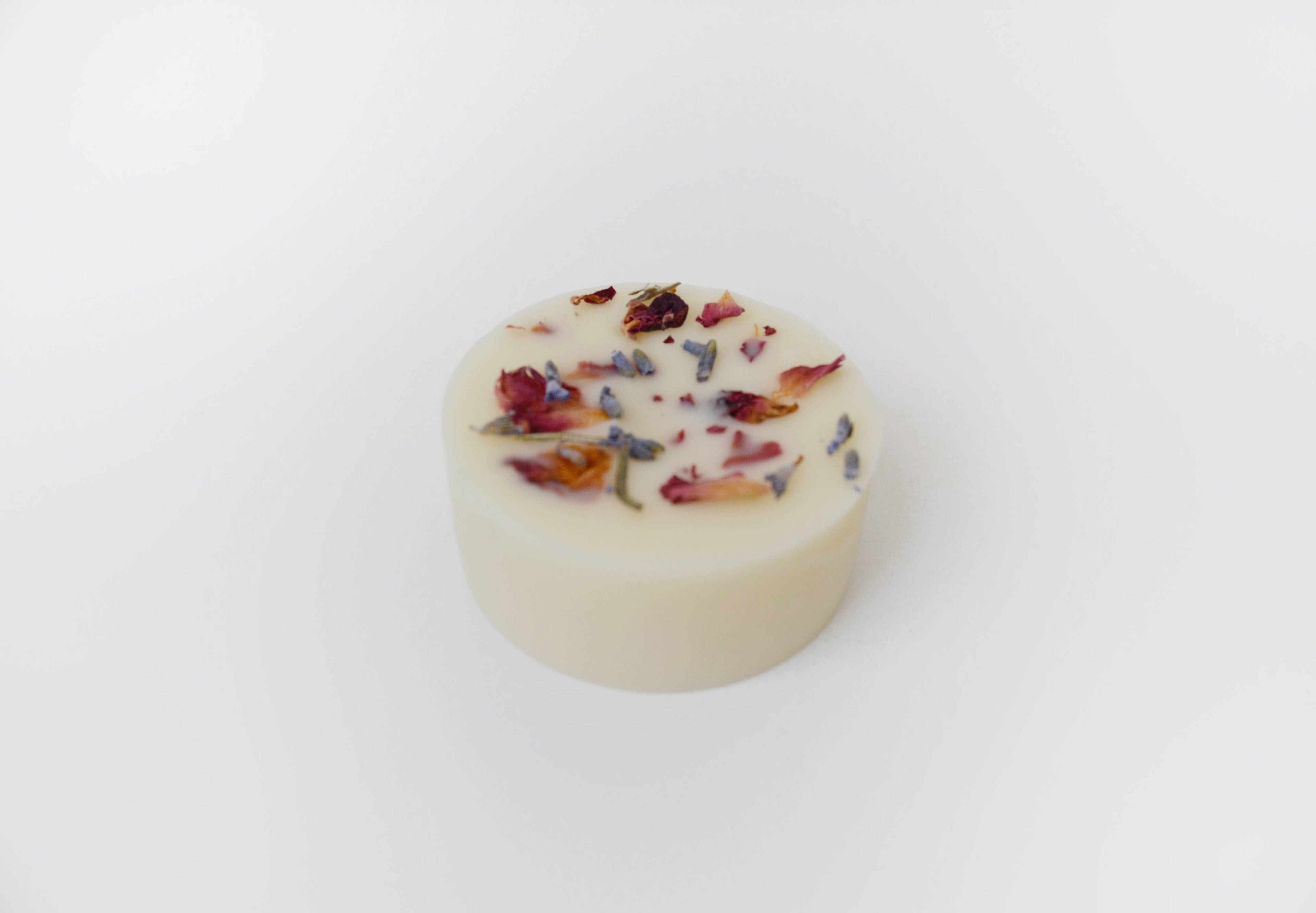 Floral Lotion Bar - 2 oz circle - Lavender - Solid Lotion