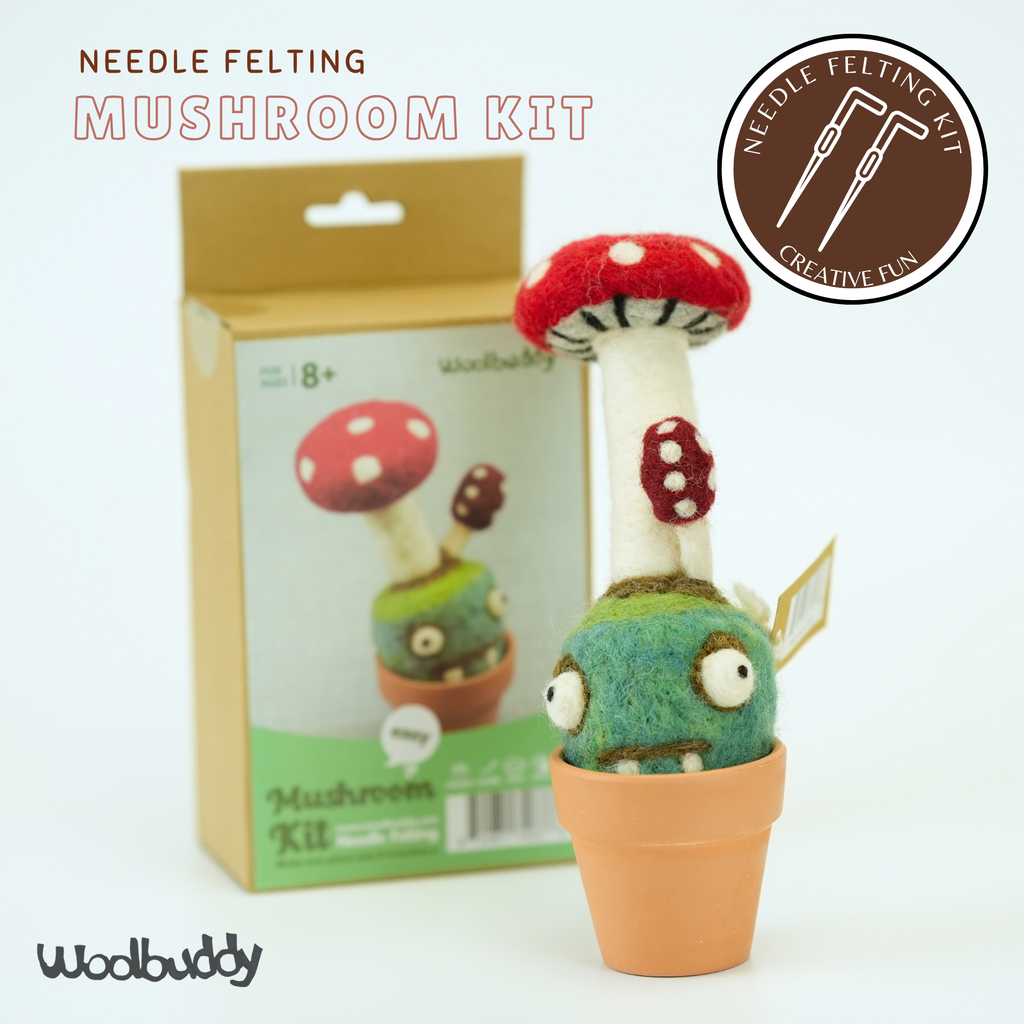DIY Needle Felting Monster Kit – Mushroom