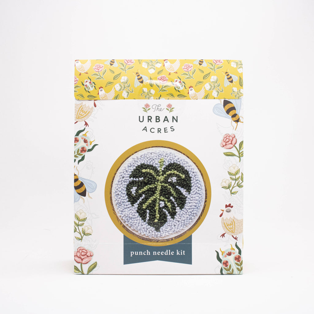 Classic Monstera Punch Needle Kit