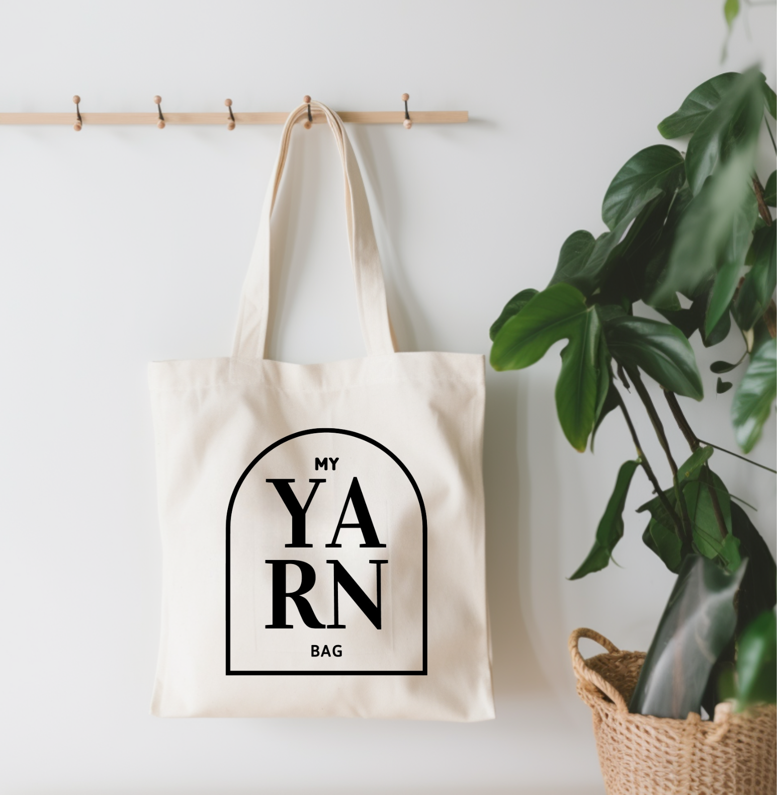 My Yarn Bag Small Canvas Tote Bag