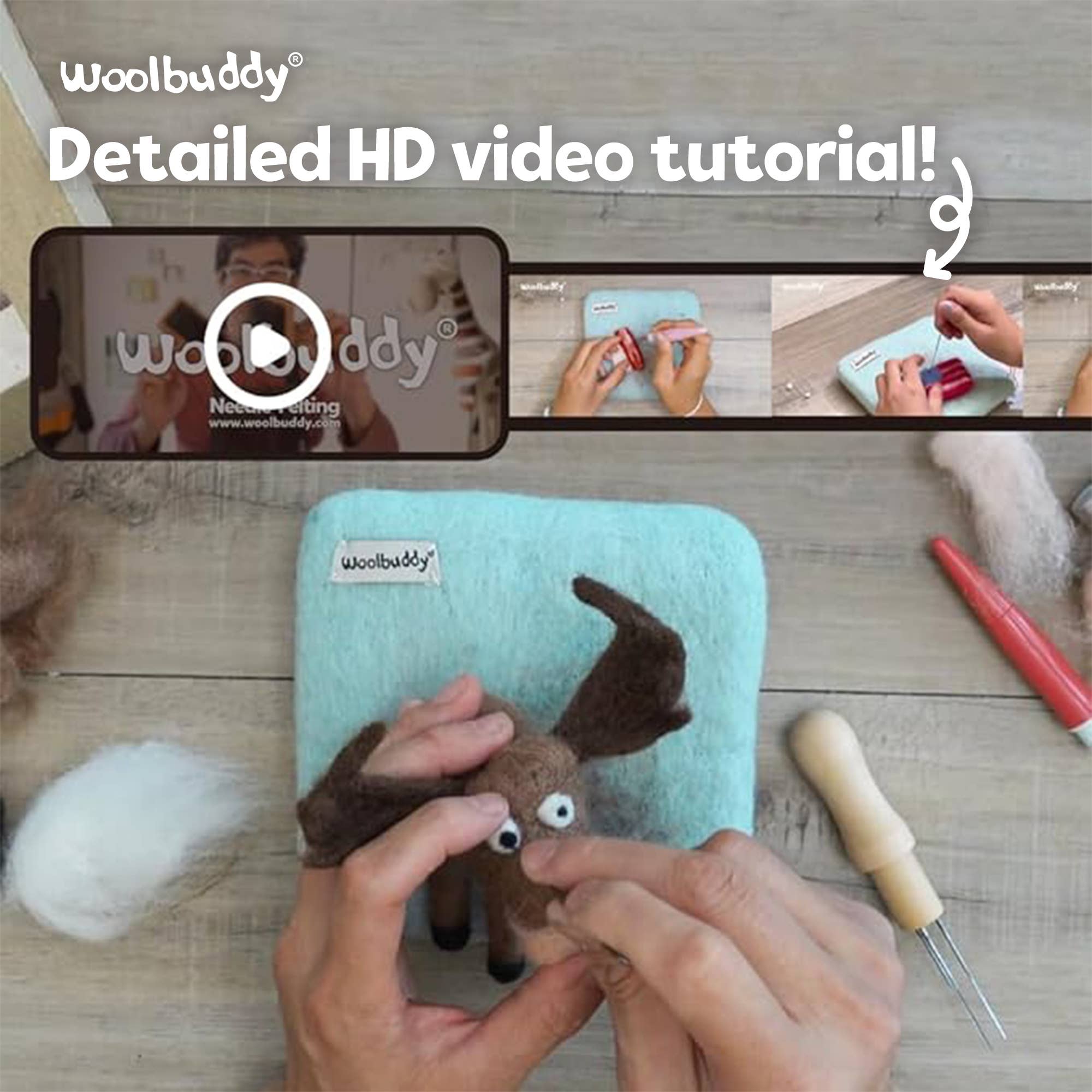 Needle Felting Kit – DIY Black Cat craft kit for beginners