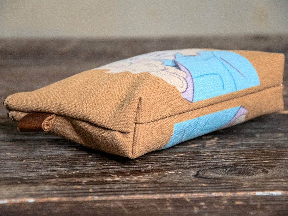 Dolly Hand Printed Canvas Zipper Pouch