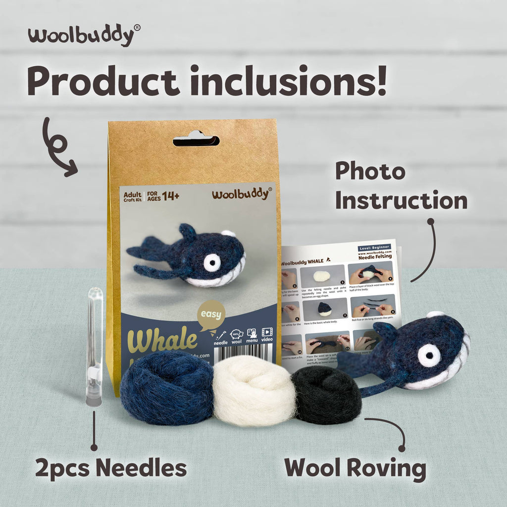DIY Needle Felting Kit - Whale