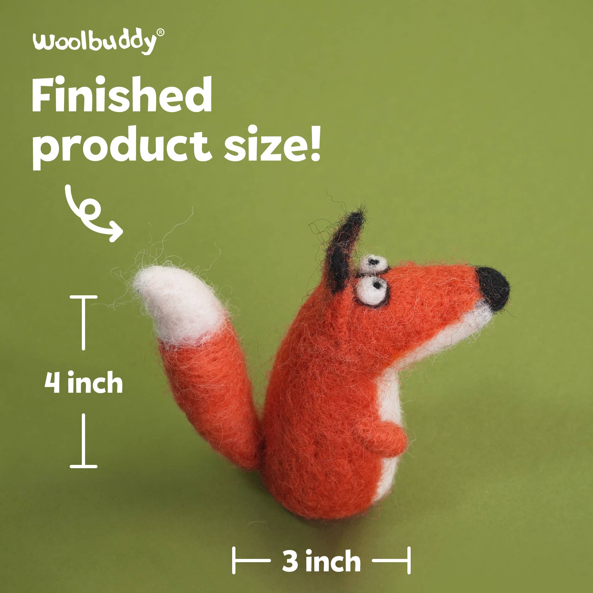 Needle Felting Kit – Wool fox DIY Craft Kit for Beginners