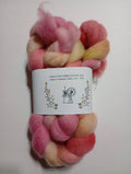 HM Lloyd Shetland Hand Dyed Roving - 100 g. braids - OOAK Starburst