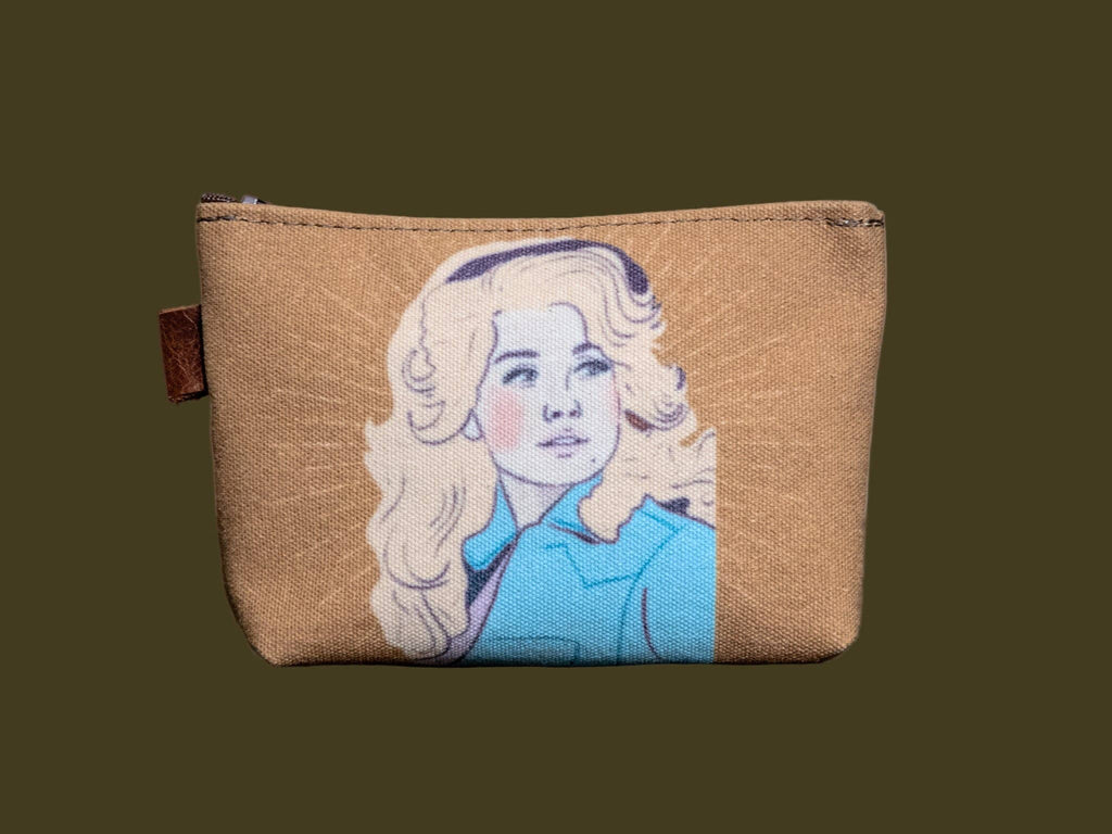Dolly Hand Printed Canvas Zipper Pouch