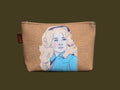 Dolly Hand Printed Canvas Zipper Pouch