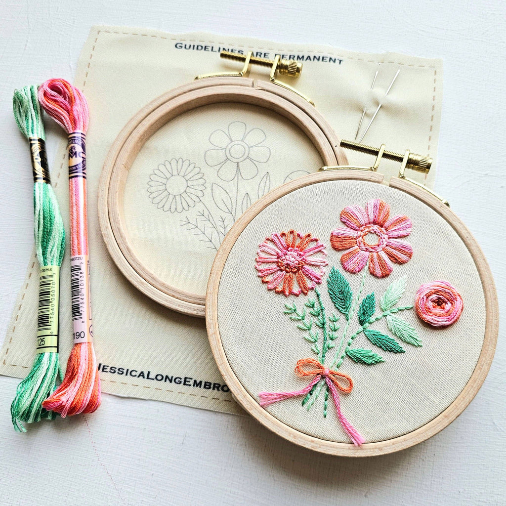 Floral Trio Embroidery Kit & eCourse