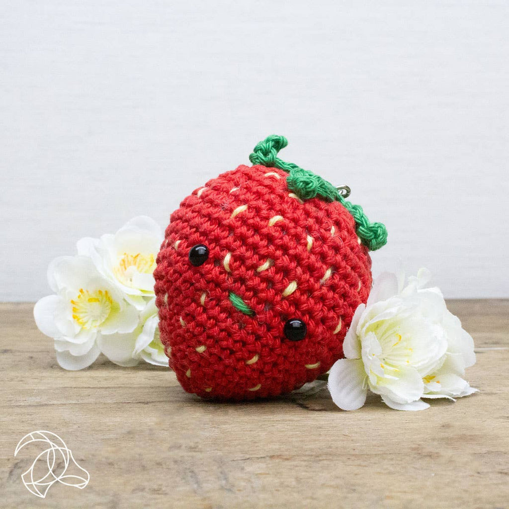 DIY Crochet Kit - Strawberry Bag Charm