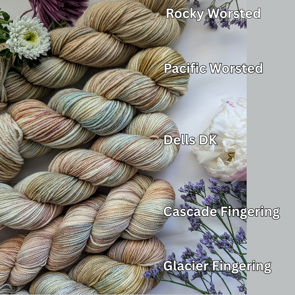 The Ginger Needle Yarns - Arches, Hand Dyed Yarn