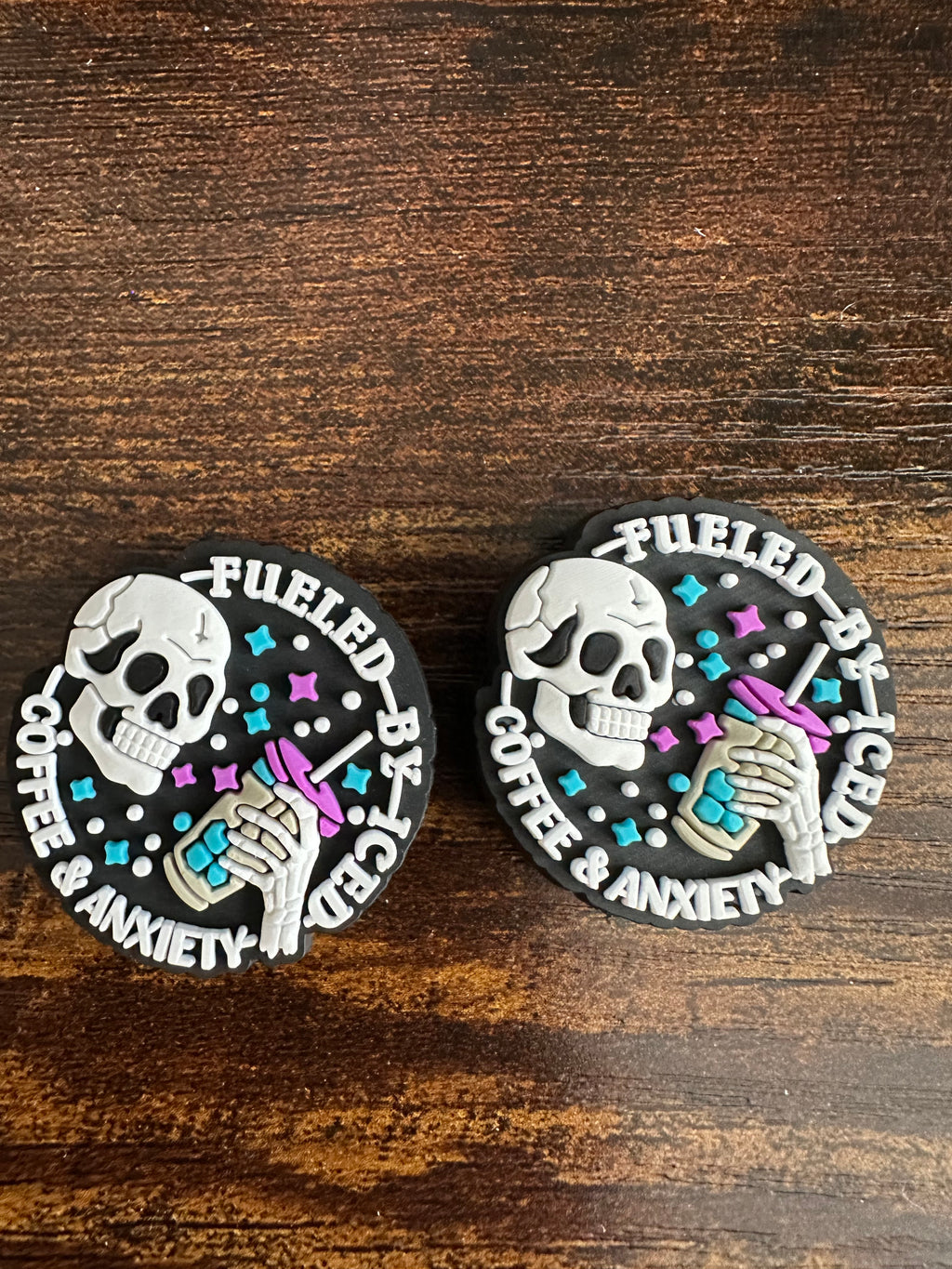 Fueled by Iced coffee and anxiety Stitch Stoppers