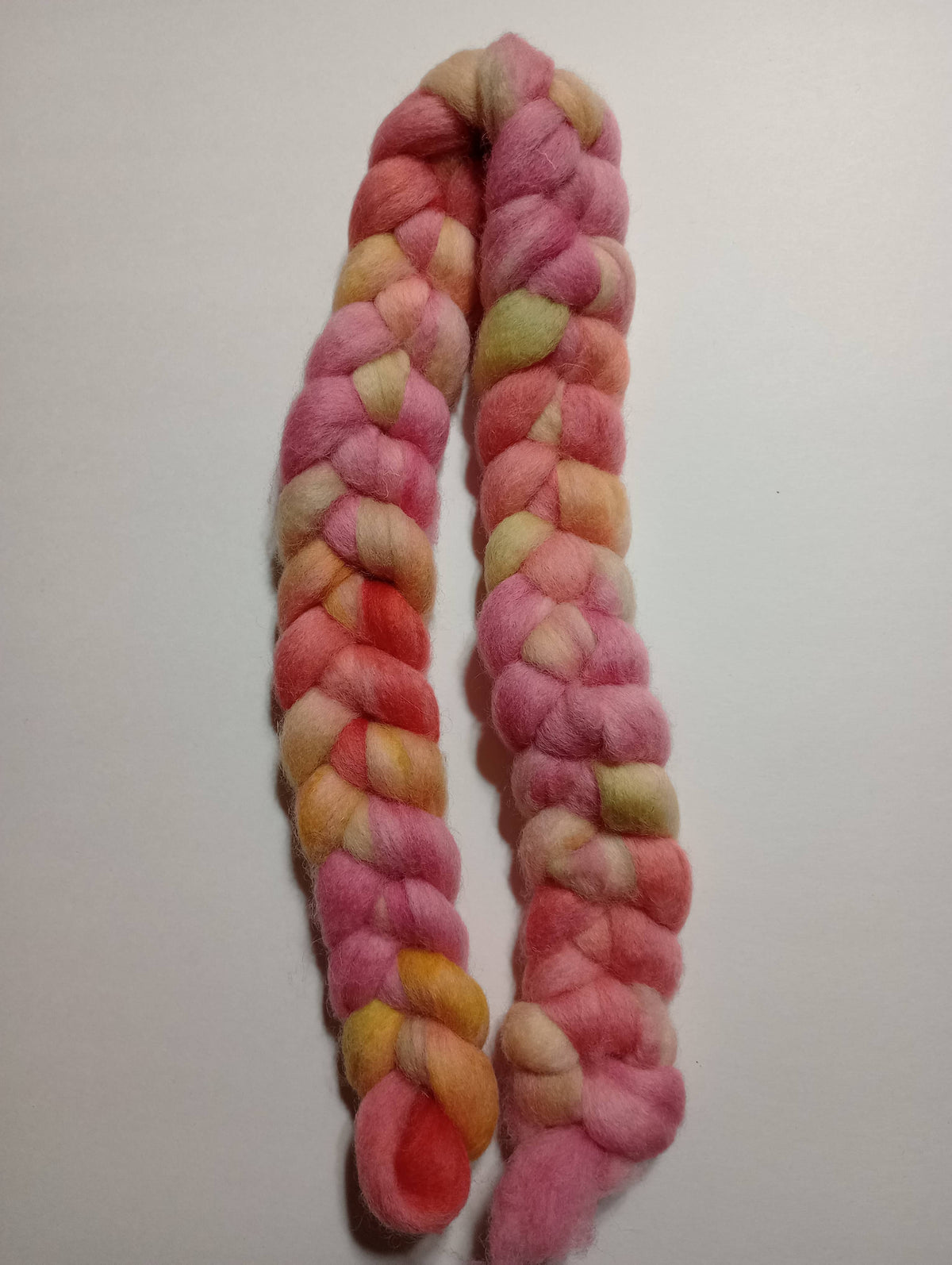 HM Lloyd Shetland Hand Dyed Roving - 100 g. braids - OOAK Starburst