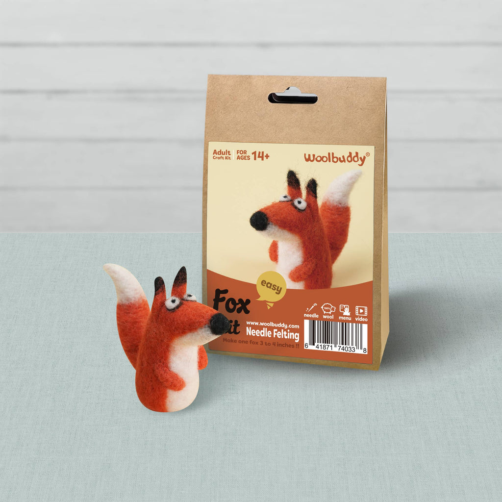 Needle Felting Kit – Wool fox DIY Craft Kit for Beginners