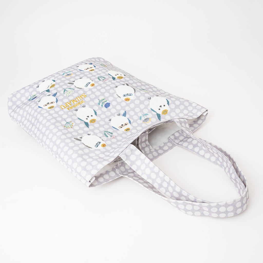 Kusuguru Shimapu Bird Embroidered Canvas Shoulder Tote