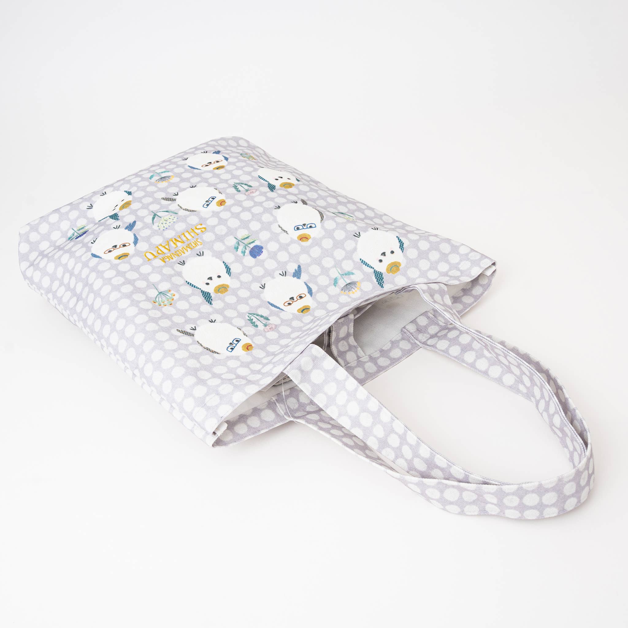 Kusuguru Shimapu Bird Embroidered Canvas Shoulder Tote