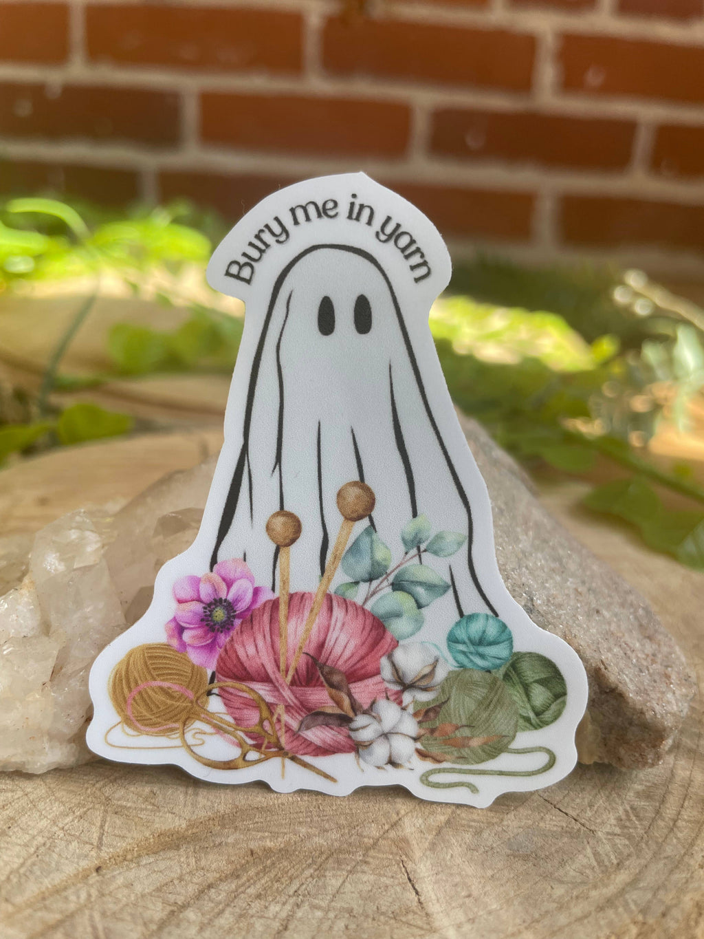 Sticker - Bury Me in Yarn Ghostie