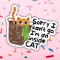 I’m An Inside Cat Vinyl Sticker