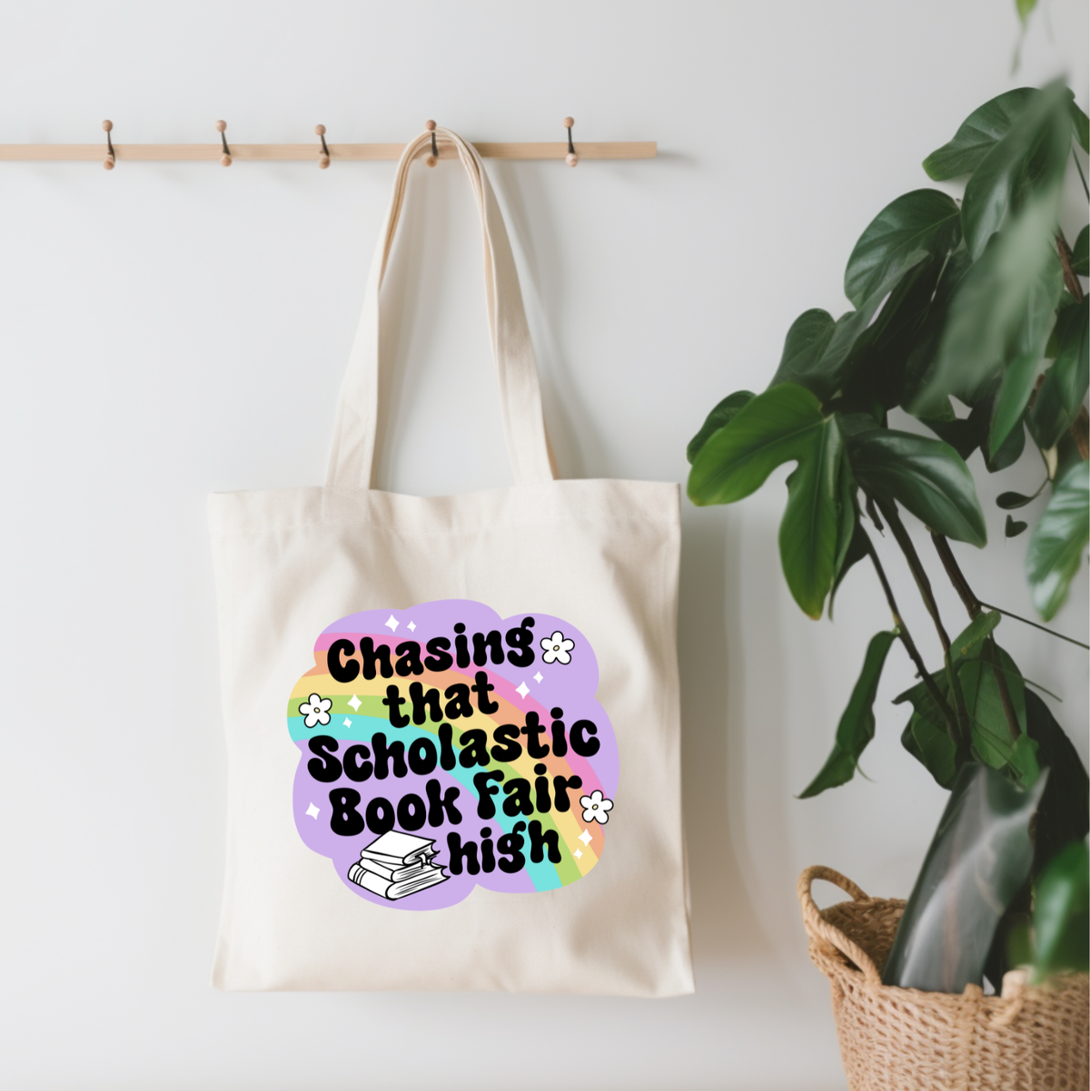 Chasing That Book Fair High Small Canvas Tote Bag
