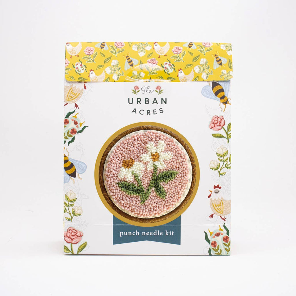 Pink Daisy Punch Needle Kit