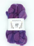 HM Lloyd Merino Hand Dyed Roving - 100 g. braids - Deep Purple 100