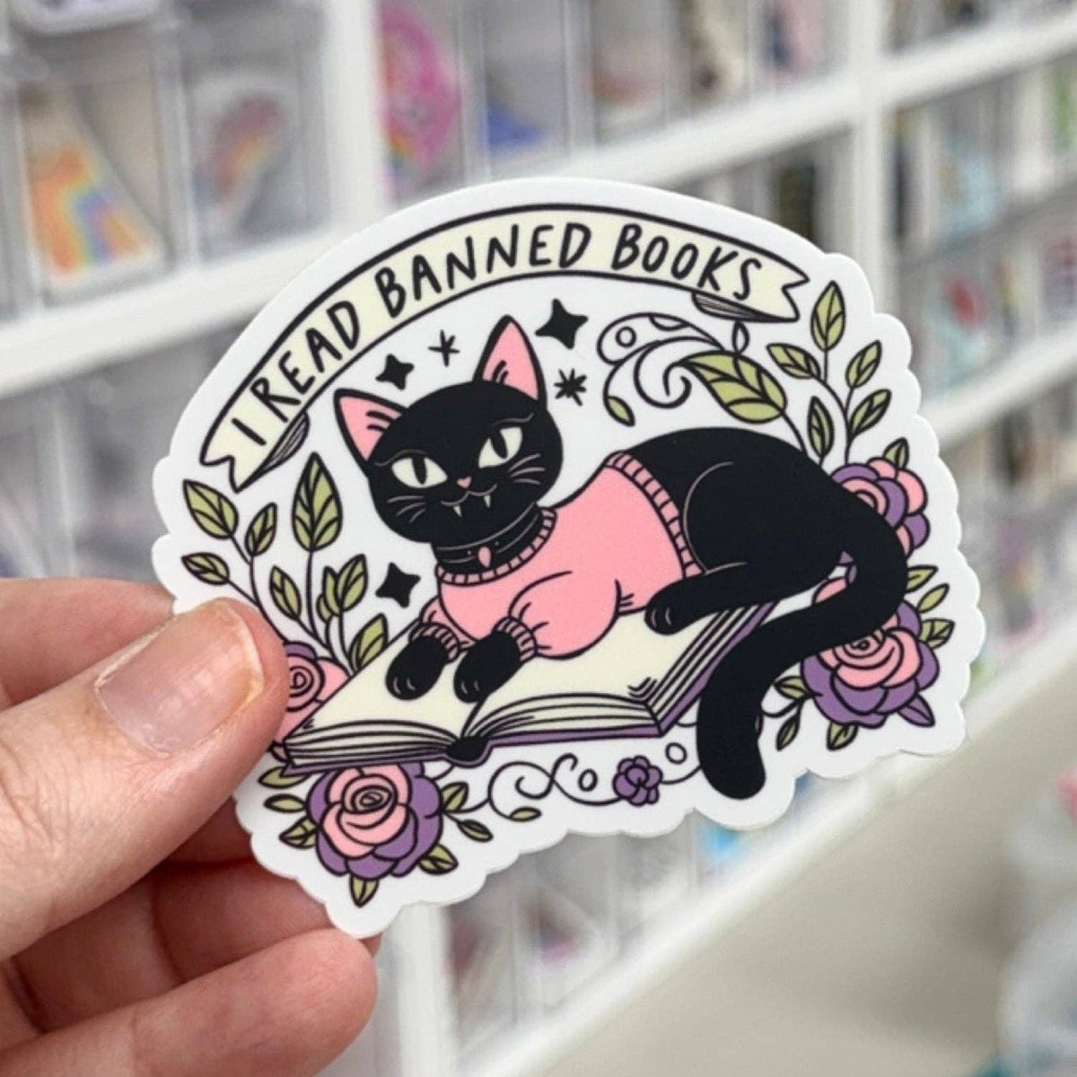 Read Banned Books Vinyl Sticker