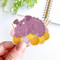 Cute Sleeping Dragon Yarn Hoard Waterproof Vinyl Sticker