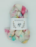 HM Lloyd Merino Hand Dyed Roving - 100 g. braids - OOAK Sprinkles