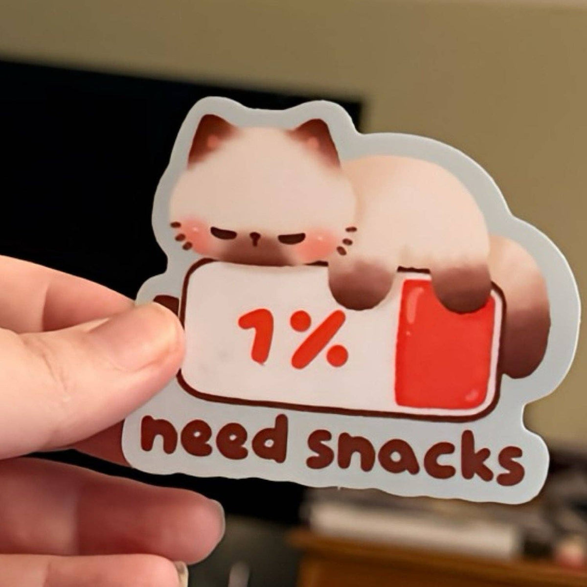 Need Snacks Vinyl Sticker