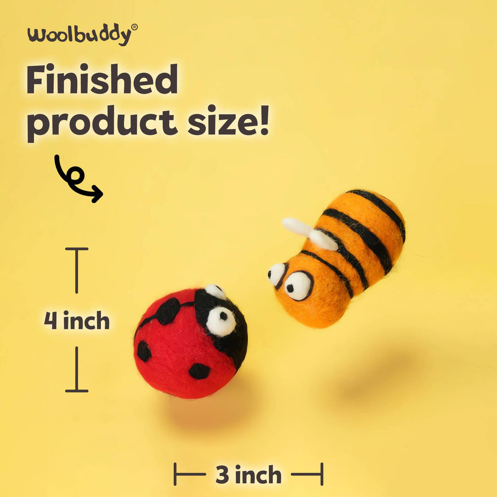DIY Needle Felting Kit - Bee and Ladybug