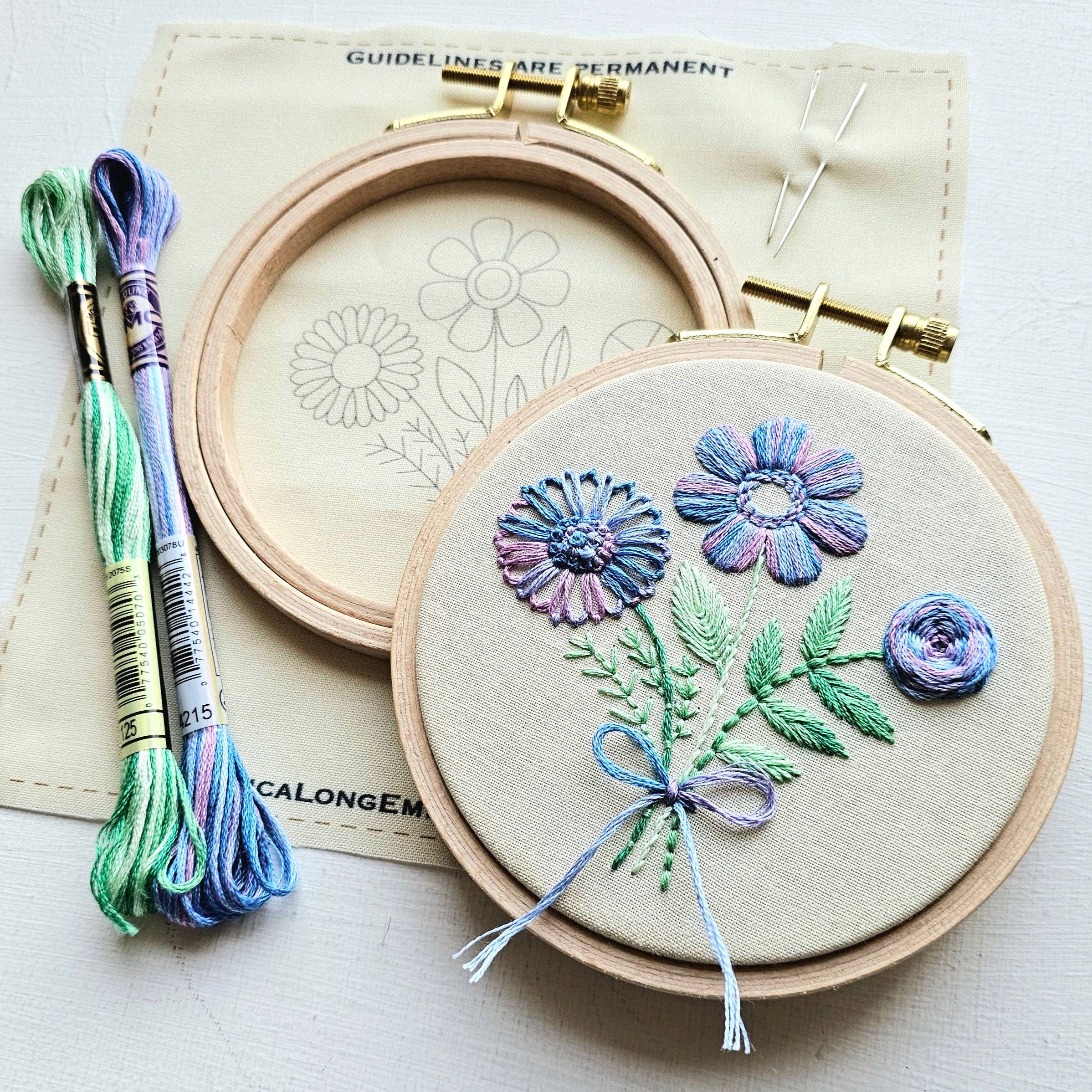 Floral Trio Embroidery Kit & eCourse