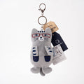 Kusuguru Japan Embroidered Cat Plush Keychain Bag Charm