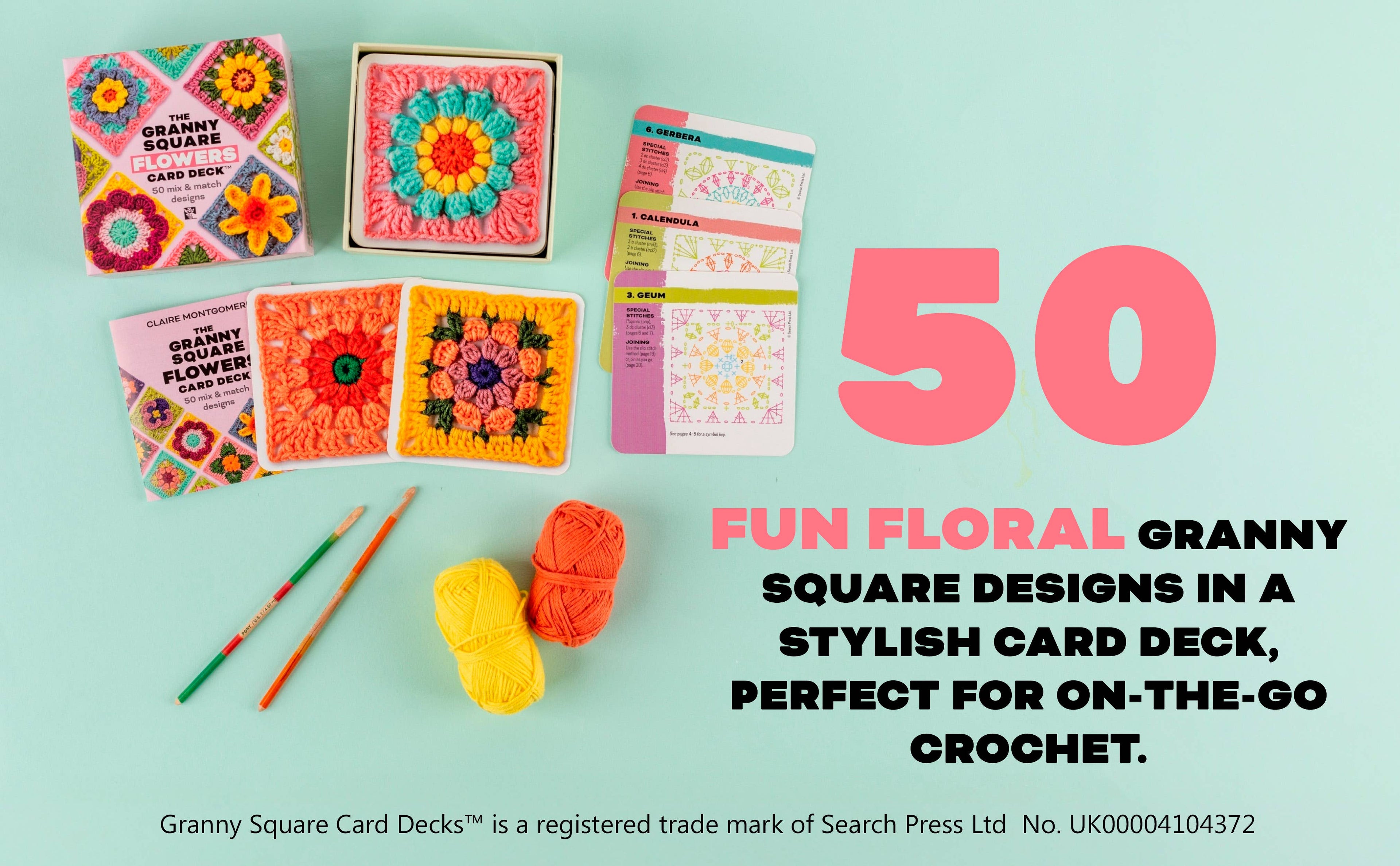 Granny Sq Flowers Card Deck