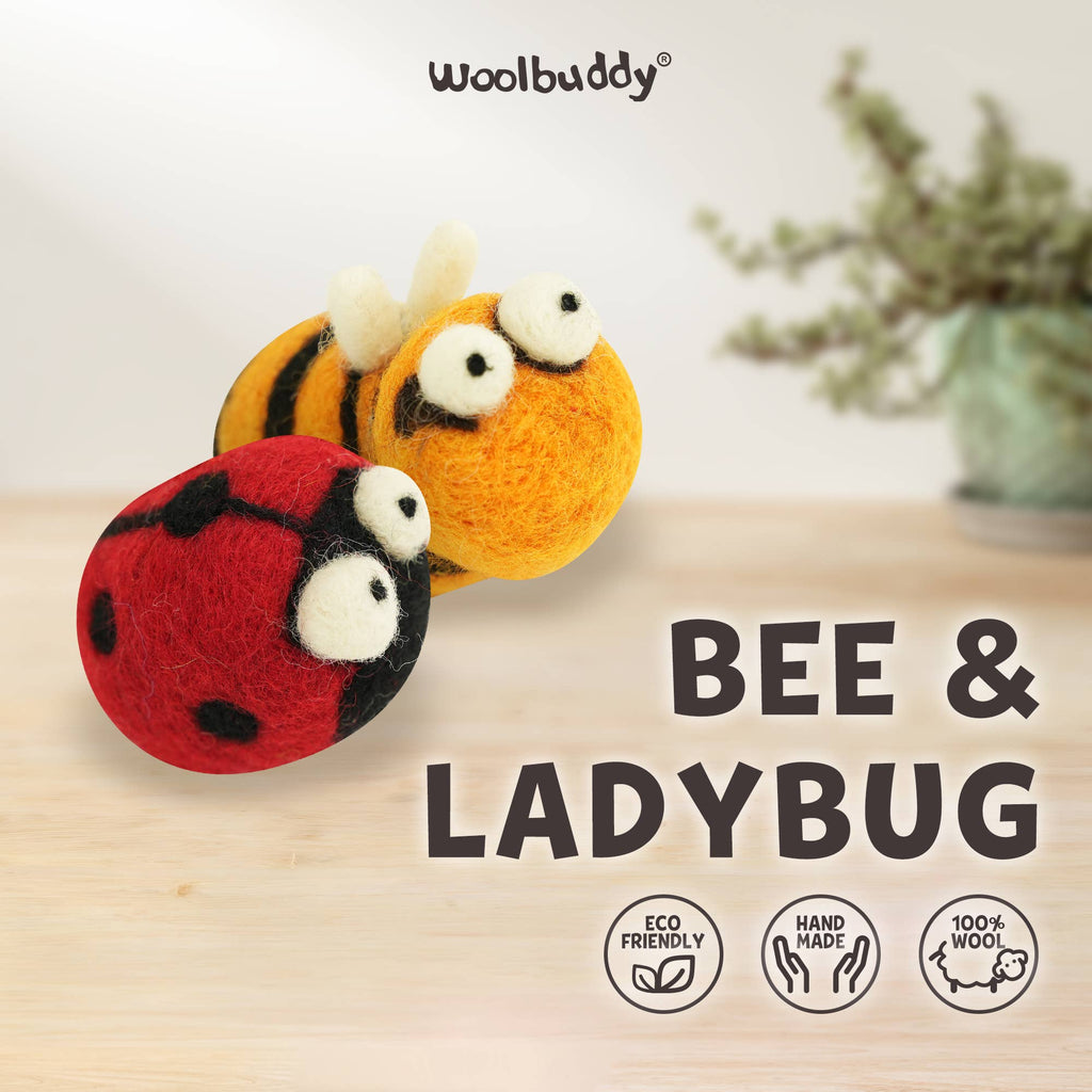 DIY Needle Felting Kit - Bee and Ladybug