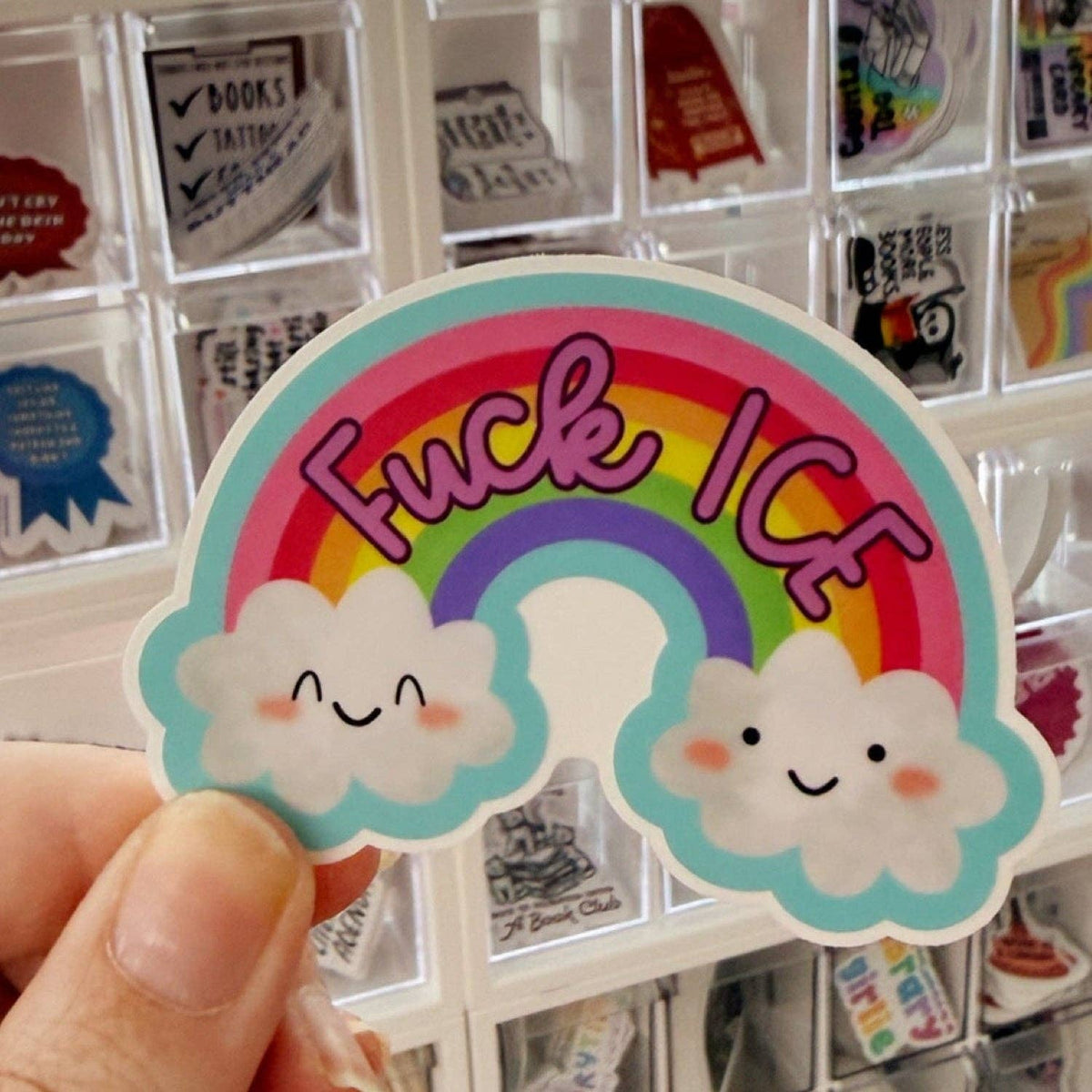Fck ICE Rainbow Vinyl Sticker