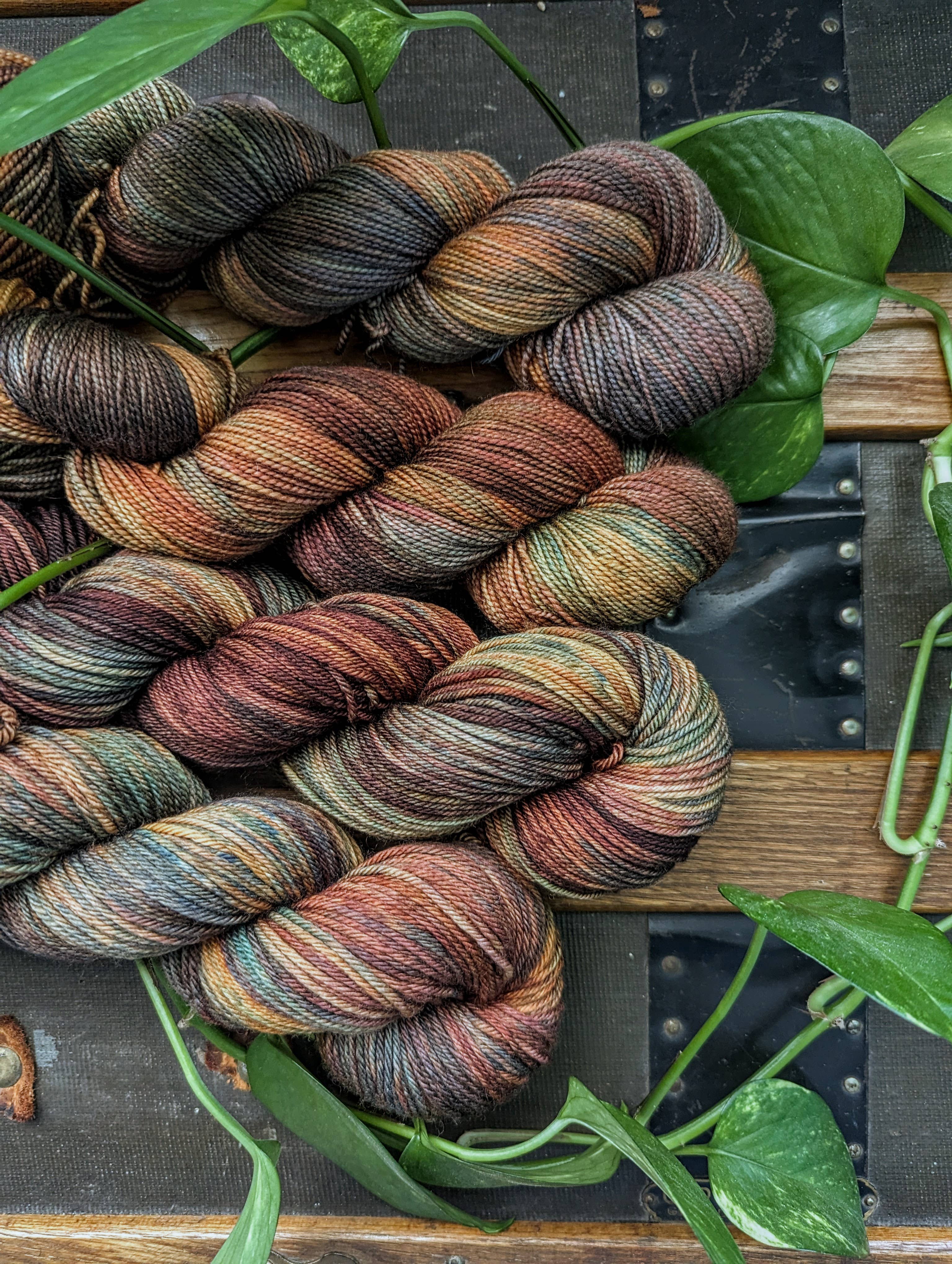 The Ginger Needle Yarns - Carja, Hand Dyed Yarn