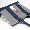 Kusuguru Japan Glasses Cat Multi-Compartment Tote