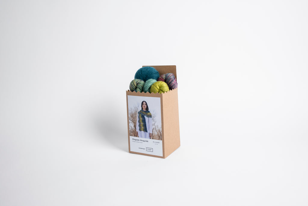 Preorder: holiday kit 2026 Malabrigo x BlueSky Elegante Wrap