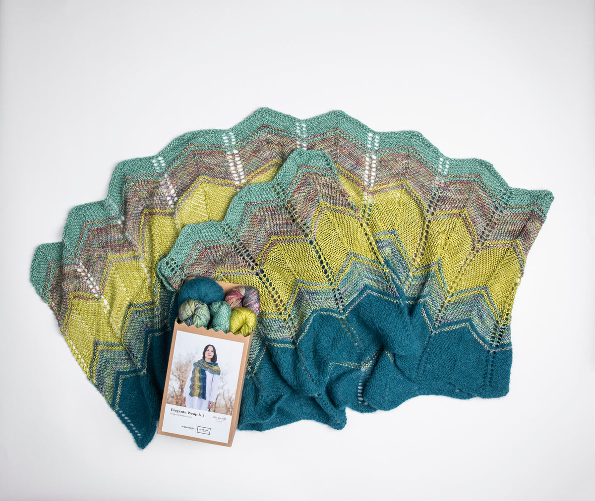 Preorder: holiday kit 2026 Malabrigo x BlueSky Elegante Wrap