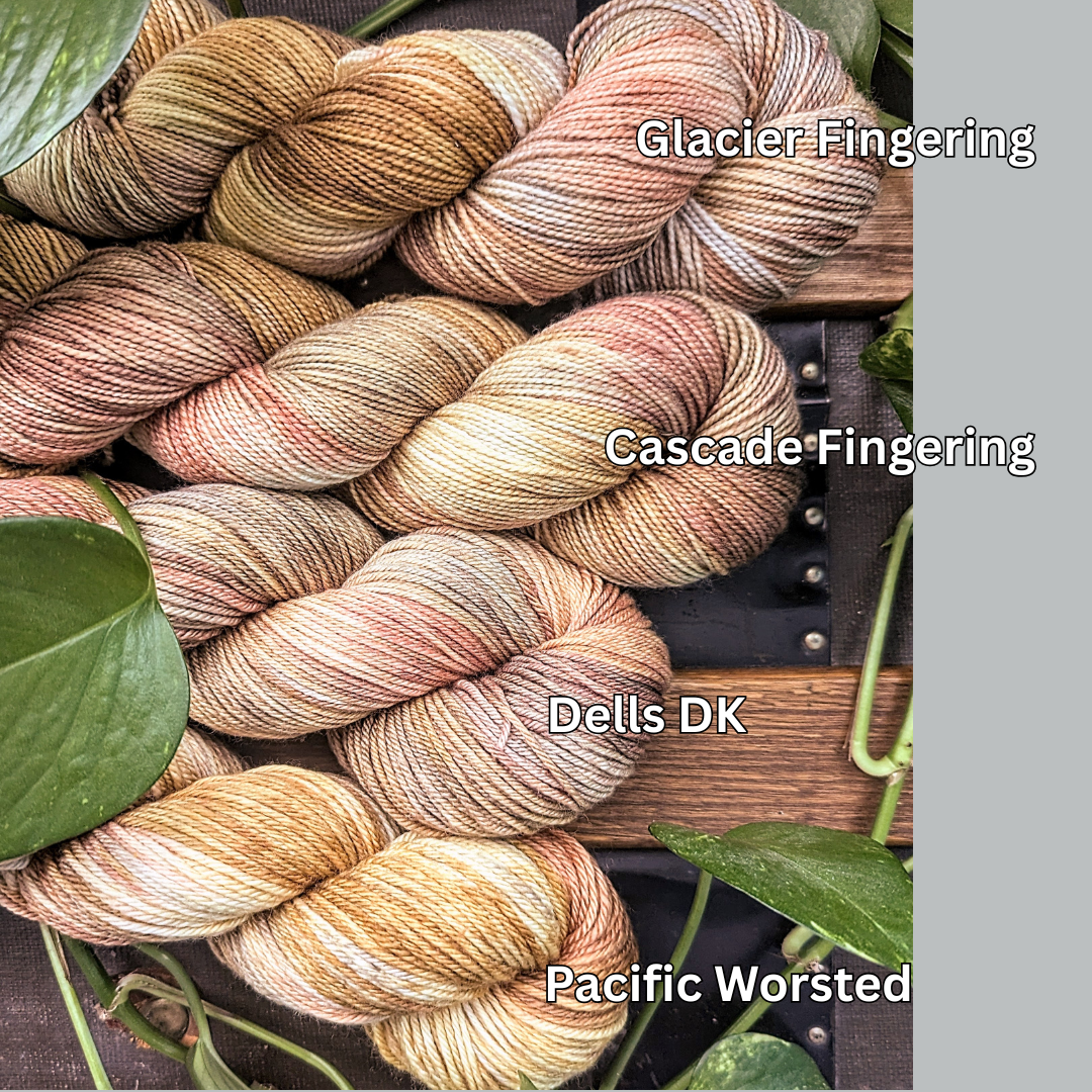 The Ginger Needle Yarns - Aloy, Hand Dyed Yarn