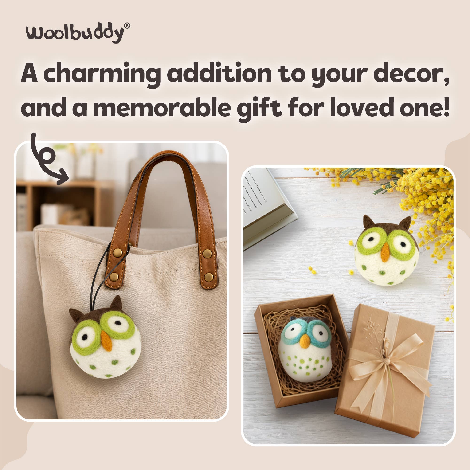 Needle Felting Kit - DIY Owl Craft Kit for Beginners